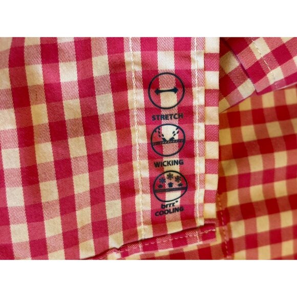 Vineyard Vines Shirt On-The-Go Performance Pink White Gingham Men XL Long Sleeve - Picture 6 of 13